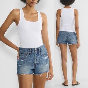 Levis 501 High Rise  Denim Shorts - 29